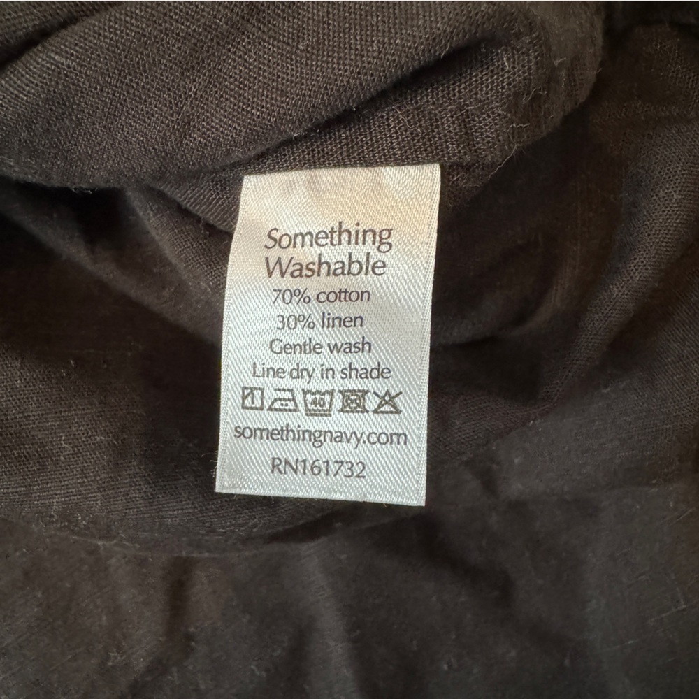 Something Navy Medium Linen Blend Black Maxi Skir… - image 8